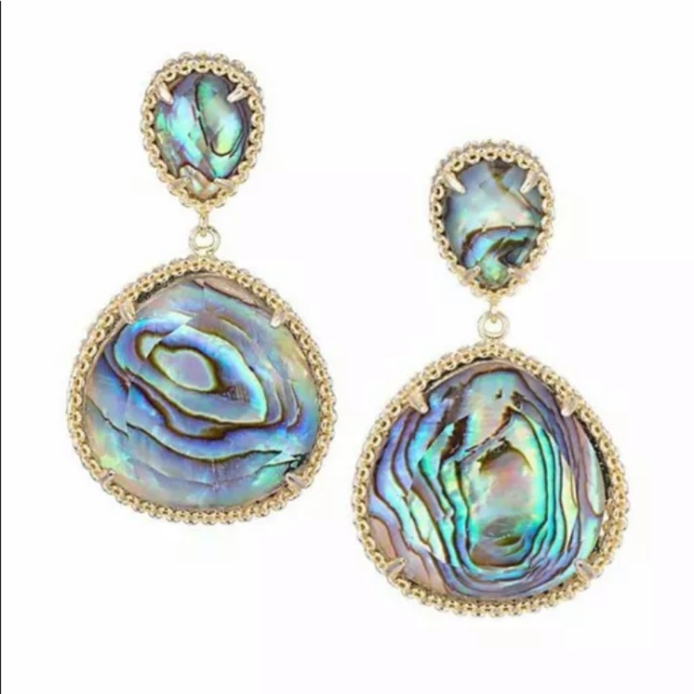 Abalone shell drop earrings